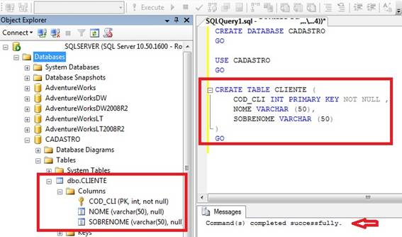 T Sql Como Criar O Banco De Dados E Tabelas 5453