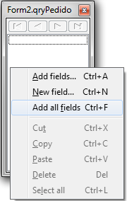 Adicionando campos ao Fields Editor